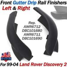 For 99-04 Land Rover Discovery 2 Front Gutter Drip Rail Finishers - Left & Right