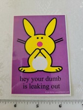 Happy Bunny Sticker, Jim benton, cute, funny.