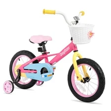  12 14 16 Inch Kids Bike for 2-7 Years 16 Inch with Training Wheels Fuchsia