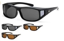 Barricade Cover-Over Polarized Rectangle Sunglasses PZ-BAR602  NEW FREE Ship