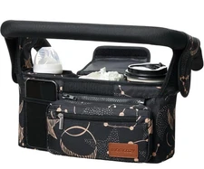 Momcozy Universal Stroller Organizer with Insulated Cup Holder