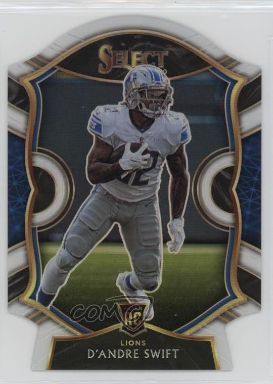 2020 Panini Select Concourse White Prizm Die-Cut D'Andre Swift #51 1c3k