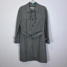Christain Dior Monsieur Taupe Men's 100% Wool Lined Trench Coat Jacket 42R