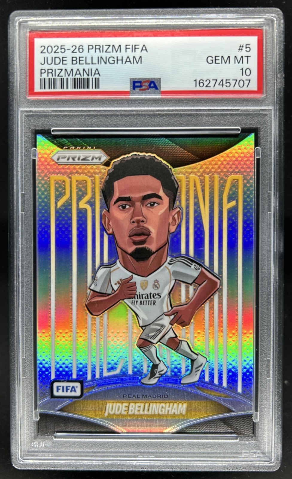 2025-26 Panini Prizm FIFA Jude Bellingham Prizmania SSP #5 Real Madrid PSA 10
