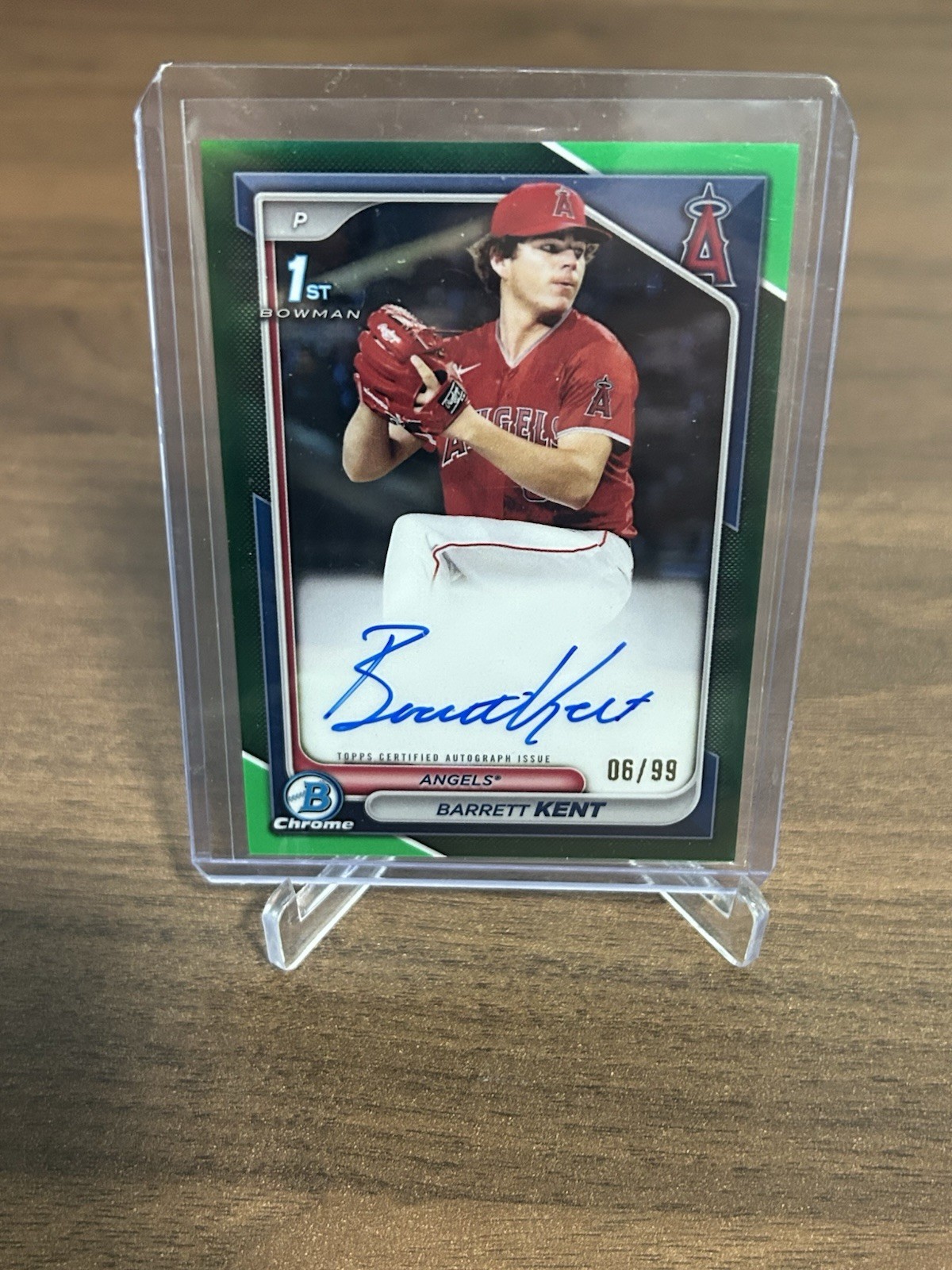 2024 Bowman Chrome - Barrett Kent 1st Auto True Green Refractor /99