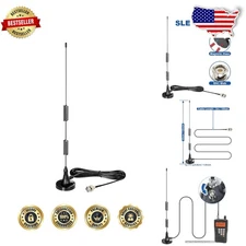 Versatile 20-1300MHz Ham Radio Antenna | Magnetic Base | BNC | Uniden Whistler