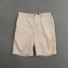 Adidas Shorts Mens Size 34 Brown Plaid Performance Chino Golf Preppy Casual Dad