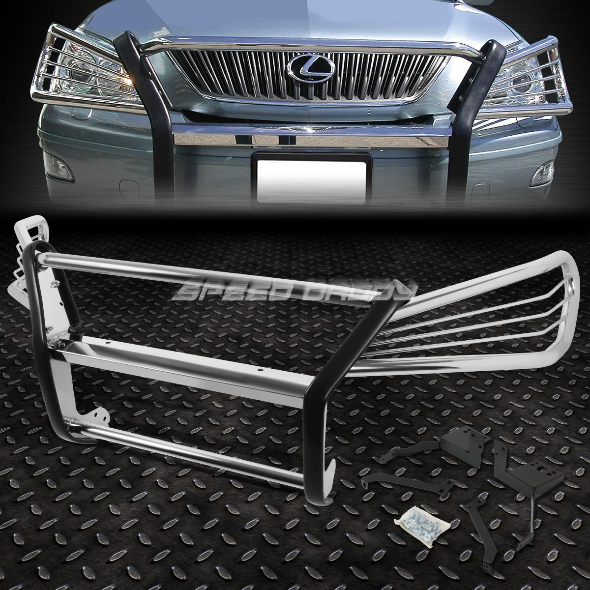 FOR 04-09 LEXUS RX330 RX350 RX400H CHROME S.STEEL FRONT BUMPER