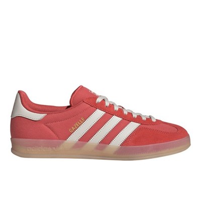 adidas Gazelle Indoor Lace Up  Mens Red Sneakers Casual Shoes JQ8389