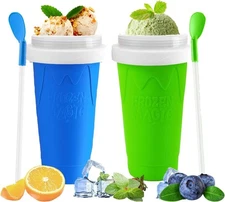 2 Packs Magic Quick Frozen Smoothies Maker - Portable Double Layer Slushy Maker