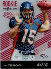 2015 Panini Clear Vision Red #98 Tim Tebow Rookie Revision 25/25 GEM RARE