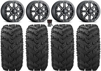 ITP Inertia Beadlock 14'' Wheels Black +40mm 30'' Reptile Tires Can-Am Defender