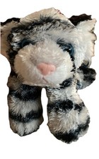 Aurora Flopsies Bean Filled Black and White Cat Plush Stuffed Animal Small