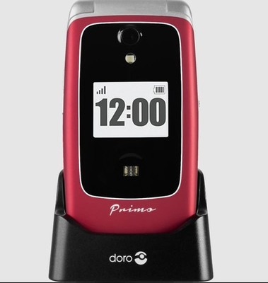 Doro Primo 418 Rot Großtastenhandy Senioren Kinder Mitarbeiter Handy Mobil