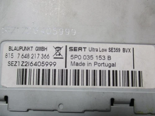 5P0035153B Sistema Audio/Radio Cd para SEAT ALTEA XL (5P5) * 2009 326365 - Imagen 3 de 7