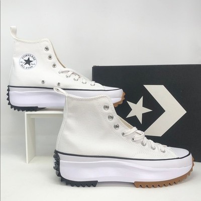 Converse Run Star Hike Hi White Black Gum Unisex Hiking Sneakers - Size 7