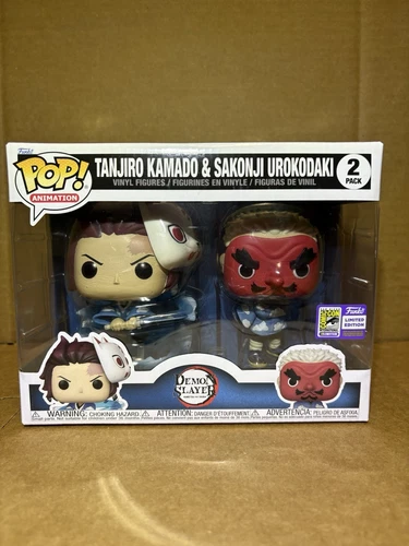 Funko Pop! Demon Slayer Tanjiro Kamado Sakonji Urokodaki 2-Pack SDCC 2023