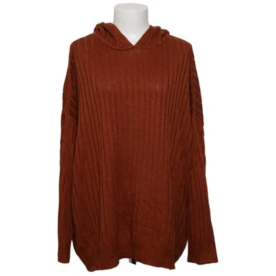 Shein Curve, sweat à capuche, taille : 2XL, marron, acrylique, unicolore #87j - Photo 1/4