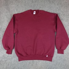 Vintage Russell Athletic Sweatshirt Mens XL Maroon Crew Blank Made in USA 90s