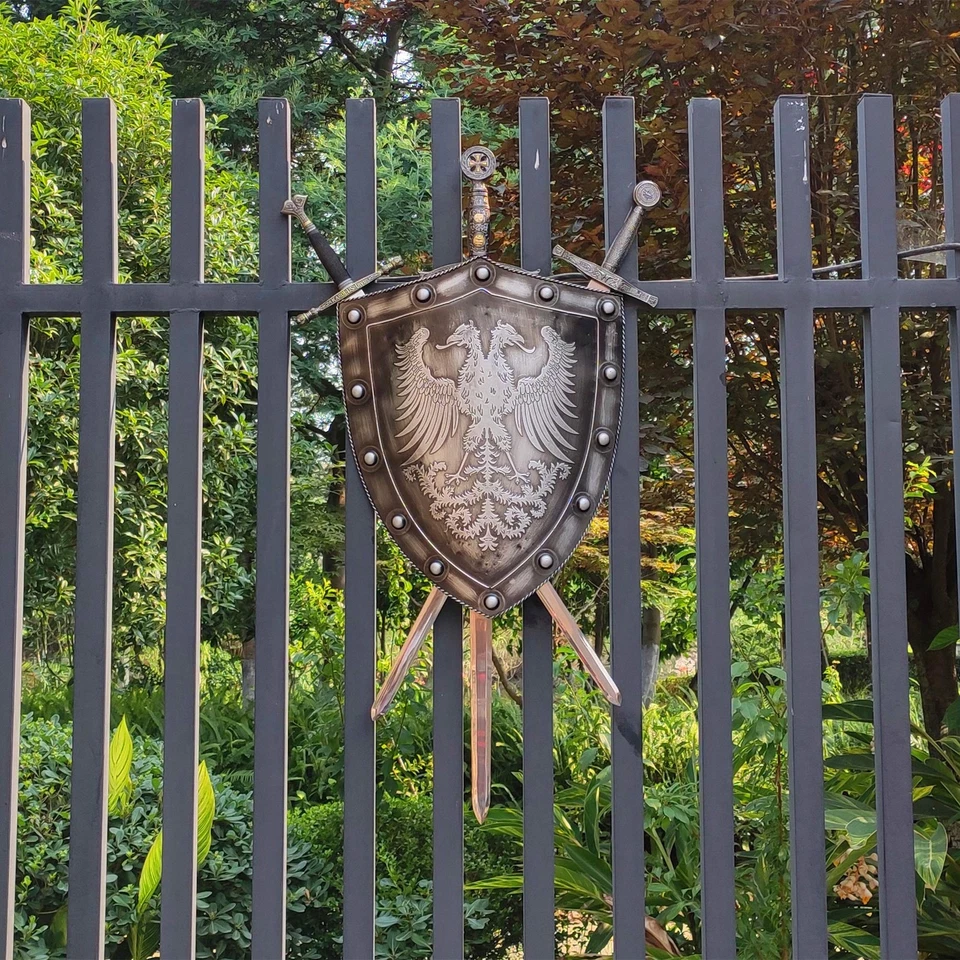 Medieval Holy Roman Empire Display Shield Holder 24 Inch Wall Décor Decoratio... - Image 2 of 4