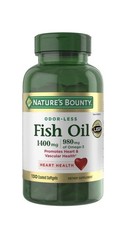 Nature's Bounty Fish Oil 1400 mg 130 Coated Softgels 980 mg of Omega-3
