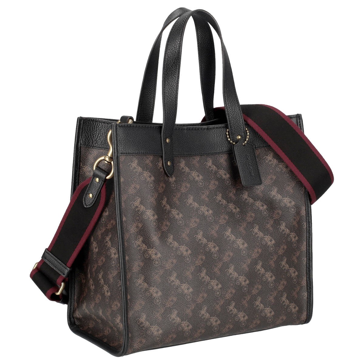 COACH Tote Bag Shoulder Bag Bag Men's Women's Black Leather Button Type 89143 B4