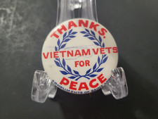 1970 Protest Vietnam War Counter Culture Peace Vintage Pin Pinback Button 1.75"