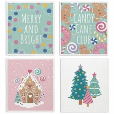 VONTP Swedish Dishcloths for Kitchen, 6.7 X 7.5 Inches, 06-dot Pattern