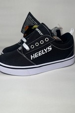 Heelys Pro 20 Youth Size 3 Black Canvas Wheeled Sneakers