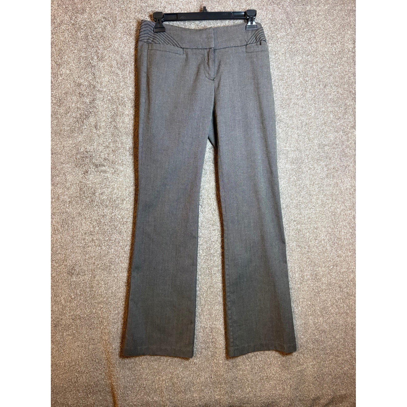XOXO Women Gray Bootcut Dress Pants Size 3/4 Office Work Career