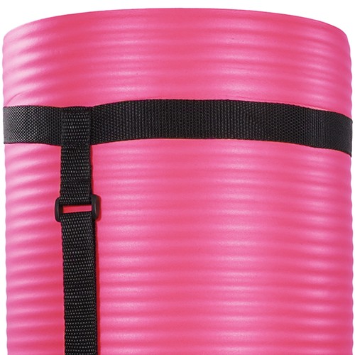 BalanceFrom 1" Extra Thick Yoga Mat w/Knee Pad and Carrying Strap,Pink(Open Box) - Picture 4 of 10