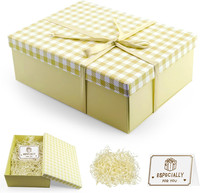Geschenkbox Mit Deckel, 25 X 18 X 8.5Cm Geschenk Box, Geschenkbox Mit Schleifen,