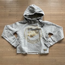 Superdry Womens Vintage Hoodie Sporty Sweatshirt Crop Hooded Top NWT NEW MEDIUM