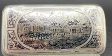 875er Silber Niello 84 Zlotn Silber Russland Hofjuwelier Tabak Dose 1886 !! (WS)