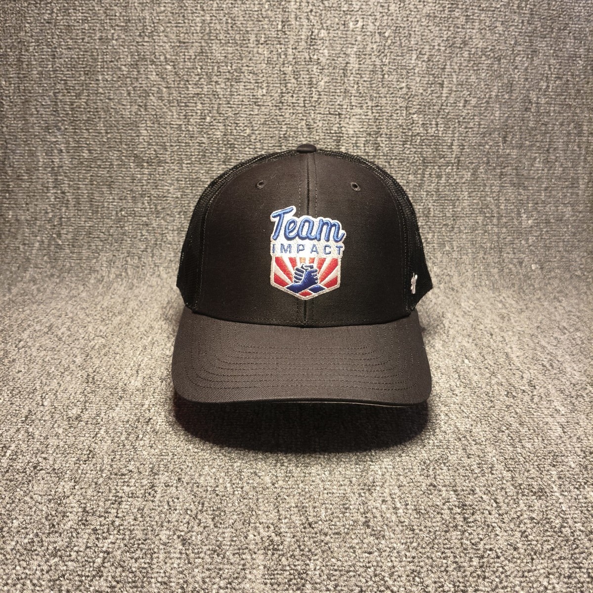 '47 Brand Team IMPACT Trucker Snapback Black Mesh Back Hat One Size
