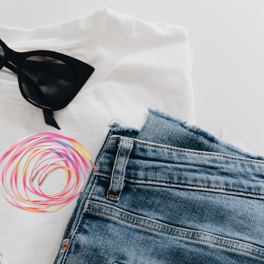 APL 20 Pezzi Lacci Elasticizzati per Scarpe da Ginnastica Lacci per Scarpe Colorati Sfumati