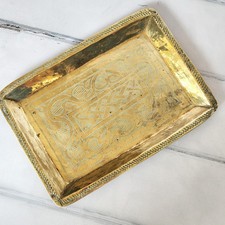 Bida brass tray Nupe Nigeria African metal light gold colour