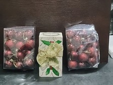 Christmas Votive Candle Holder W/ornaments