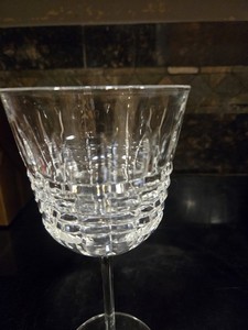 Cristal d'Arques France Longchamp Crystal Wine Goblet 8" Large Stem Glass