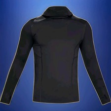 UNDER ARMOUR Męska bluza z kapturem COLDGEAR Firm Compression Black Top| Slim Build|NOWA [L]