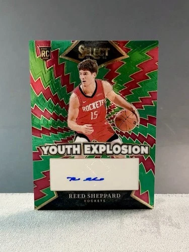 New Listing2024-25 Panini Select Reed Sheppard Youth Explosion Green Stars /49 #YE-SHP (RC)