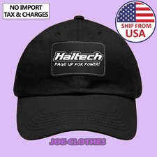Haltech Ems Engine Management System Black Adjustable Dad Hat With Leather Patch