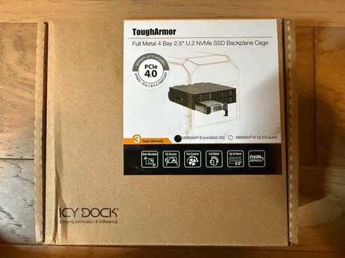 ICY DOCK ToughArmor MB699VP-B Rugged Full Metal 4 Bay 2.5" NVMe U.2 SSD Complete