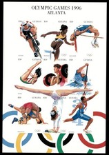 Guyana 1996 - Olympics - Sheet of 9 IMPERF Stamps - Scott #3087 - MNH