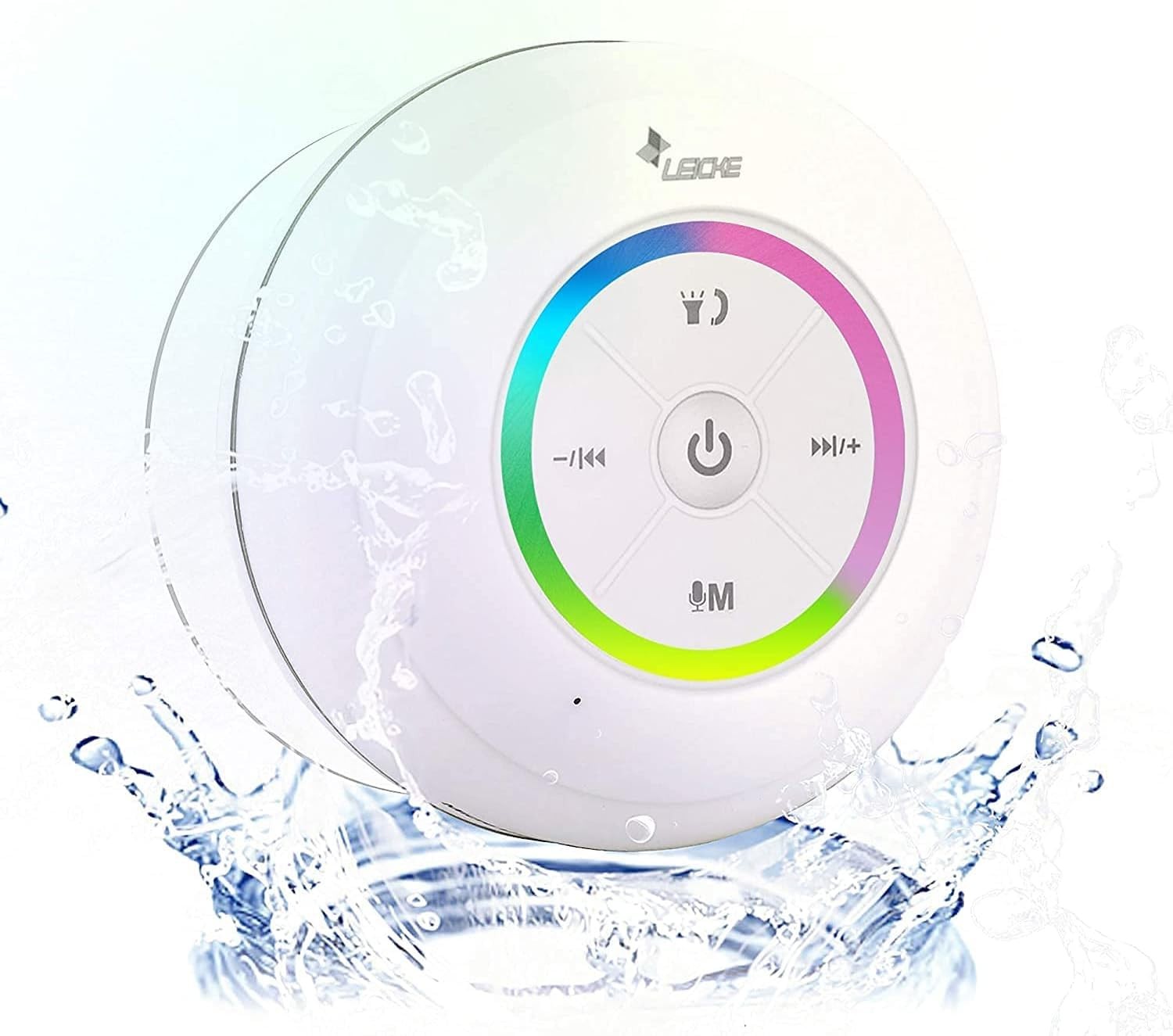 Enceinte Bluetooth étanche IPX7 haut-parleur de douche sans fil avec micro intégré
