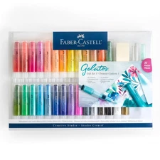 Gelatos Gift Set: 28 Watercolor Gel Crayons and Art Supplies for Painting, Dr...