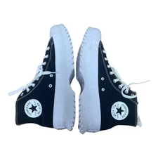 Converse All Star Black Canvas Lugged Platform Lace Up High Top SnE