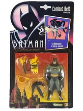 BATMAN COMBAT BELT RARE ITALIAN CARD ANIMATED SERIES KENNER 1993 MOSC VINTAGE
