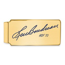 Gold-plating over Sterling Silver Lou Boudreau Hall of Fame Signature Epoxy Mone