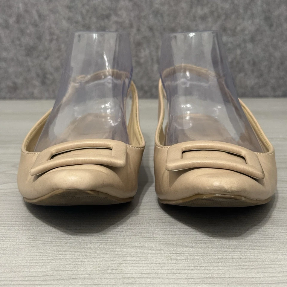 Chinese Laundry Women’s Size 7 Slingback Flats Beige Pointed Toe Low Heel Nude - Image 3 of 4